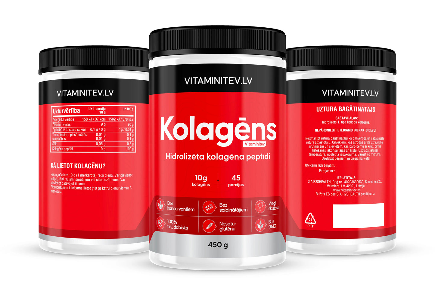 KOLAGĒNS / Collagen 450 g - 45 dienām