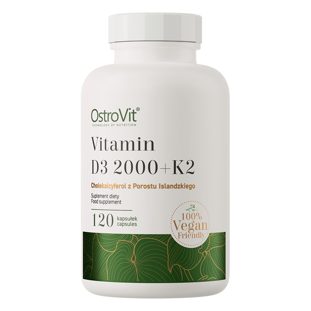 d vitamīns 2000 IU + K2