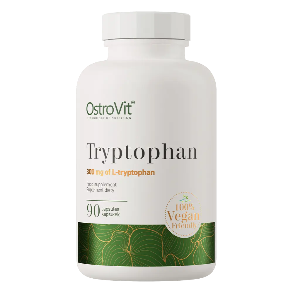 L-Triptofāns – neaizvietojama aminoskābe, kas veicina serotonīna un melatonīna veidošanos, palīdz uzlabot garastāvokli, miegu un emocionālo labsajūtu