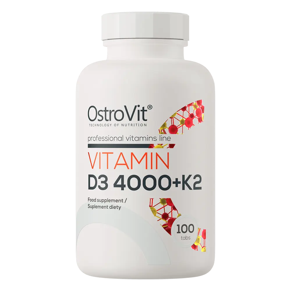 Vitamīns D3 4000 IU + K2 – spēcīga kombinācija kaulu, imunitātes un sirds veselībai, veicina kalcija uzsūkšanos un atbalsta muskuļu darbību