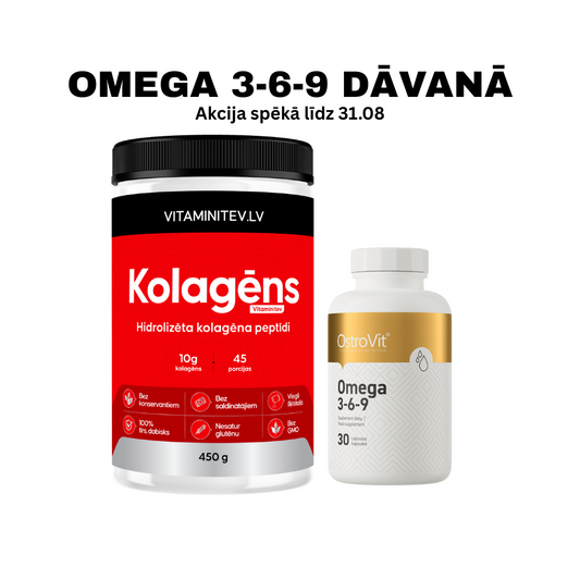 KOLAGĒNS + OMEGA 3-6-9 DĀVANĀ