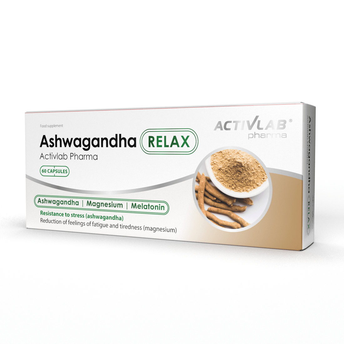 Ašvaganda, Magnijs, Melatonīns / ASHWAGANDHA Relax ( 60 kapsulas )