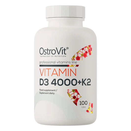 Vitamīns D3 4000 IU + K2 – spēcīga kombinācija kaulu, imunitātes un sirds veselībai, veicina kalcija uzsūkšanos un atbalsta muskuļu darbību
